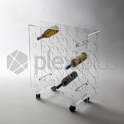 Wine Rack 36 btl. w/wheels